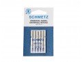 Schmetz naaimachine naalden. Universeel 130/705H  Naalddiktes: 2 van 70/10  2 van 80/12  1 van 90/14  Doosje met 5 naalden