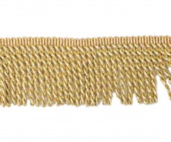 Sinterklaasband goud met franjes  6cm