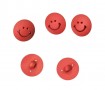 Smiley kunststof knoop Rood 16mm  1062