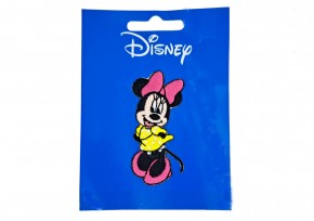 Disney applicatie Minnie Mouse met roze strik en geel jurkje