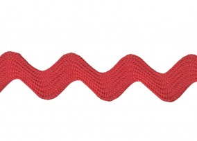 Zigzagband Rood 12mm  204