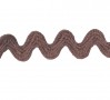 Zigzagband Chocoladebruin 12mm  831