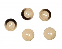 Houten knoop met bruine vlek 20mm