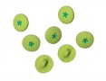 O knoopje 12mm lime met bloem 881