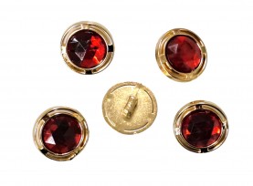 Diamant knoop Rond Rood 18mm  dia410