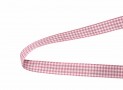 Boerenbont lint Roze/wit geruit 5mm breed