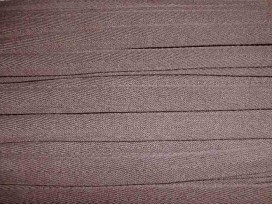 Taupe kleurig keperband van 14 mm. breed. 100% polyester